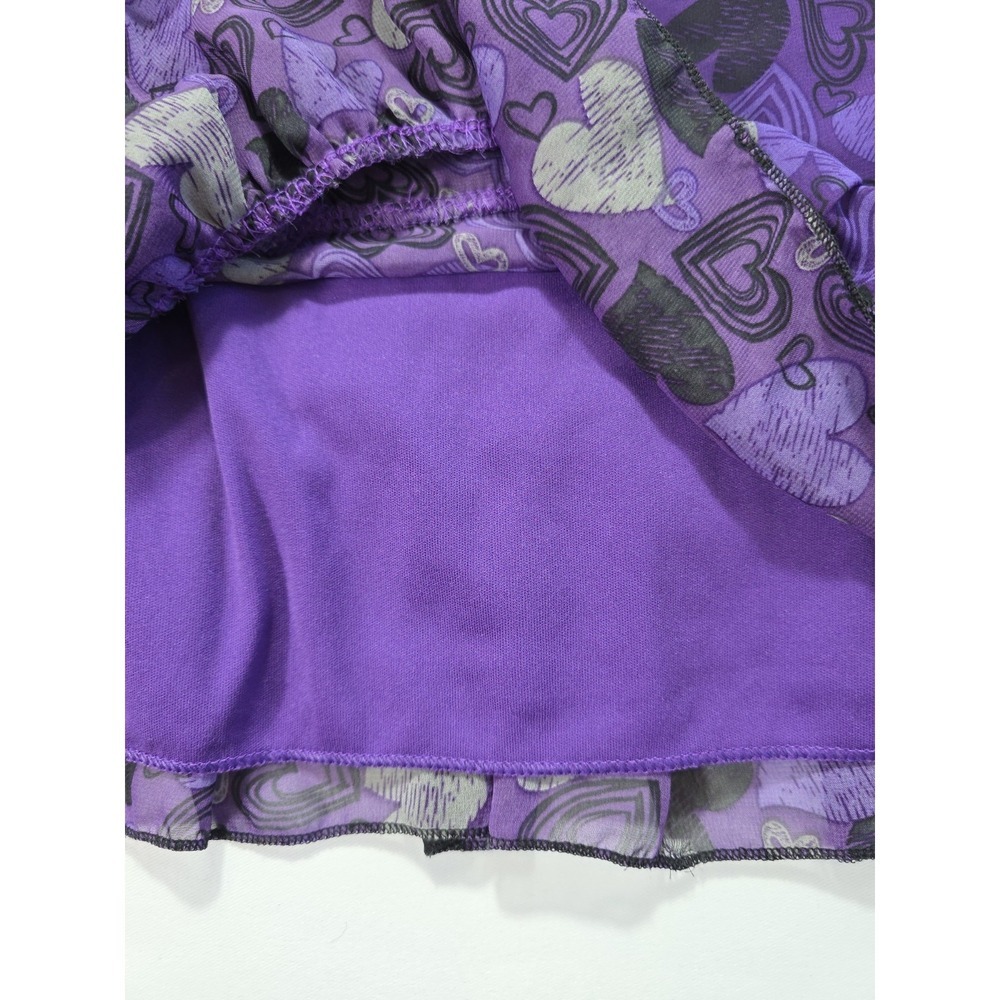 Vintage Y2K George Girls Purple Heart Ruffle Dress 5T Layered Party Cute - Picture 8 of 8